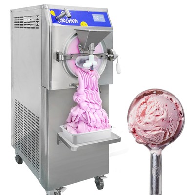 Wixkix Hard Serve Ice Cream Maker Machine 13 Gal/H with Sprayer for Restaurant