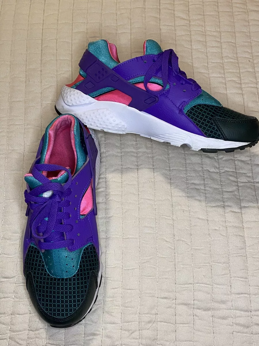 sleuf Carrière Missend Nike Huarache Run Ultra Now Youth 7Y Womens 8.5M BQ7096-300 Green Grape Pink  | eBay