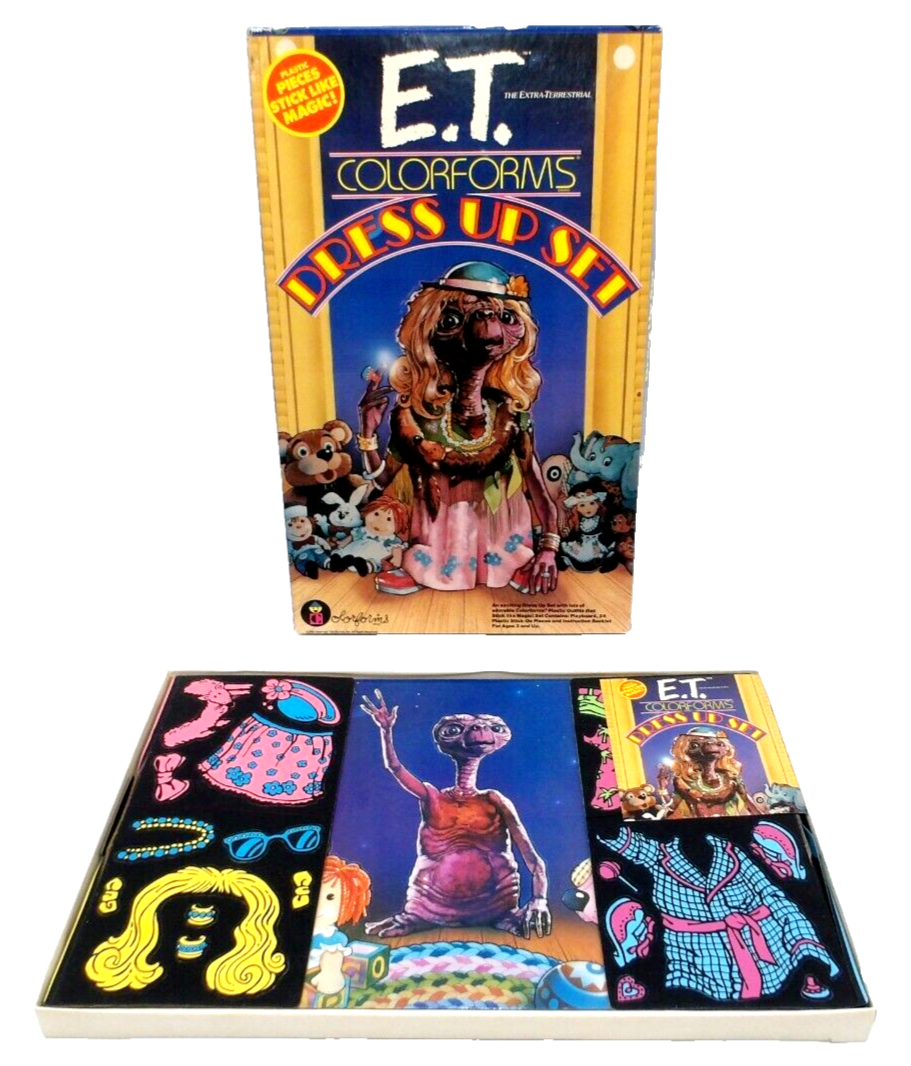 E.T. Dress Up Play Set Colorforms #6000 Open Box Unused 1982 High Grade ...