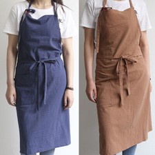 Unisex Chef Cooking Kitchen Bib Apron with Adjustable Neck Strap and Pocket