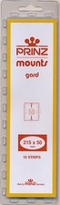 Prinz Scott Stamp Mount 50/215 mm - CLEAR - Pack of 15 (50x215 50mm)  STRIP  934