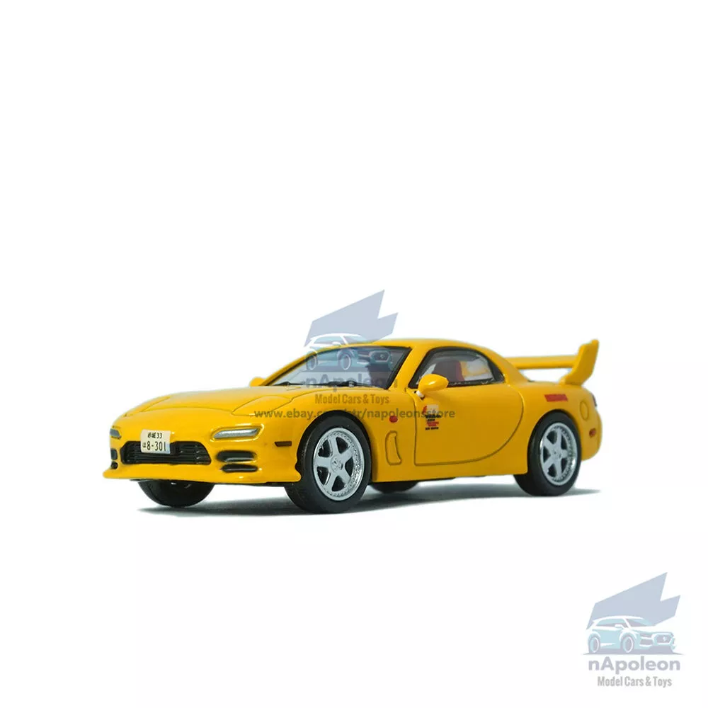 1/64 Mazda RX-7 Type R Model Car Alloy Diecast Vehicle Collection Gift Yellow
