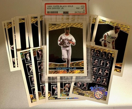1993 Topps Black Gold KEN GRIFFEY JR. PSA 8 PLUS Complete Set w/5 Winner Cards!