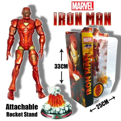 Marvel Avengers | Iron Man - große Spielzeug Actionfigur - Deluxe Rocket Pulse Stand