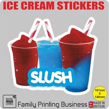 ICE CREAM Stickers - VAN Window - Cones - Tubs - Sundaes - Soft Drinks - SLUSH