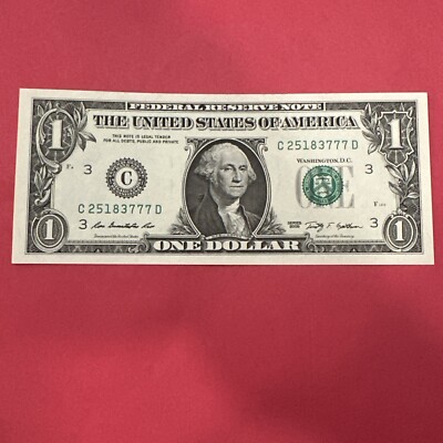 洋楽 DALLAR $ BILL(DOLLAR BILL)/ALMIGHT SEVEN Lucky 7's 777 2009 One Dollar Bill Lucky 7 Note Currency $1 | eBay