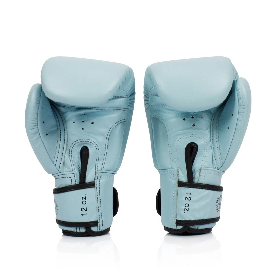 Guantes de Boxeo Fairtex BGV20 Cuero Muay Thai Azul Pastel Entrenamiento Foto 3 de 4