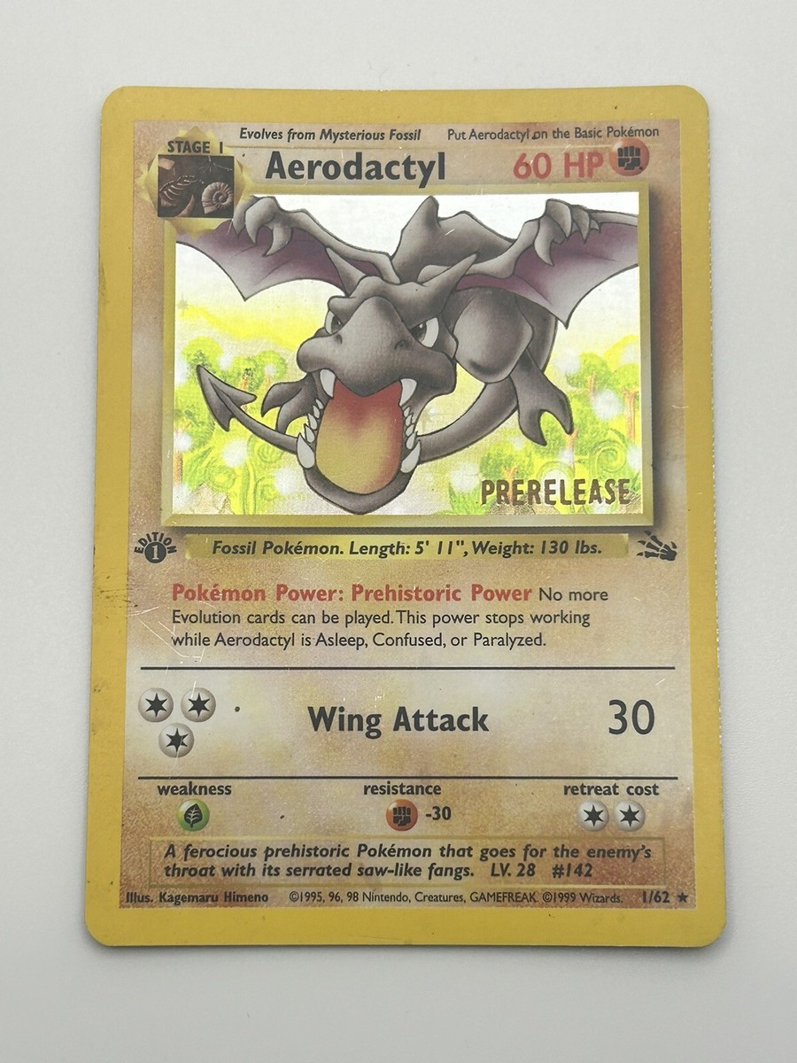 Pokemon Card - 1st Edition Aerodactyl (Prerelease) - WoTC Promo 1