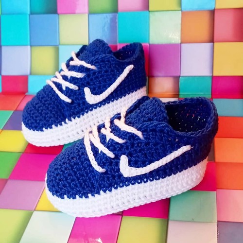 Scarpette Neonato Uncinetto modello Nike fatte a mano | eBay