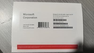 Microsoft Windows Server 2025 Standard 48 Core unlimited User CALs DVD+ Key