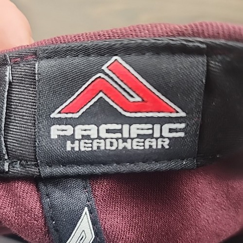 Shark Baseball Hat Cap Pacific Headwear Maroon Snap Back Adjustable Embroidered - Picture 15 of 17
