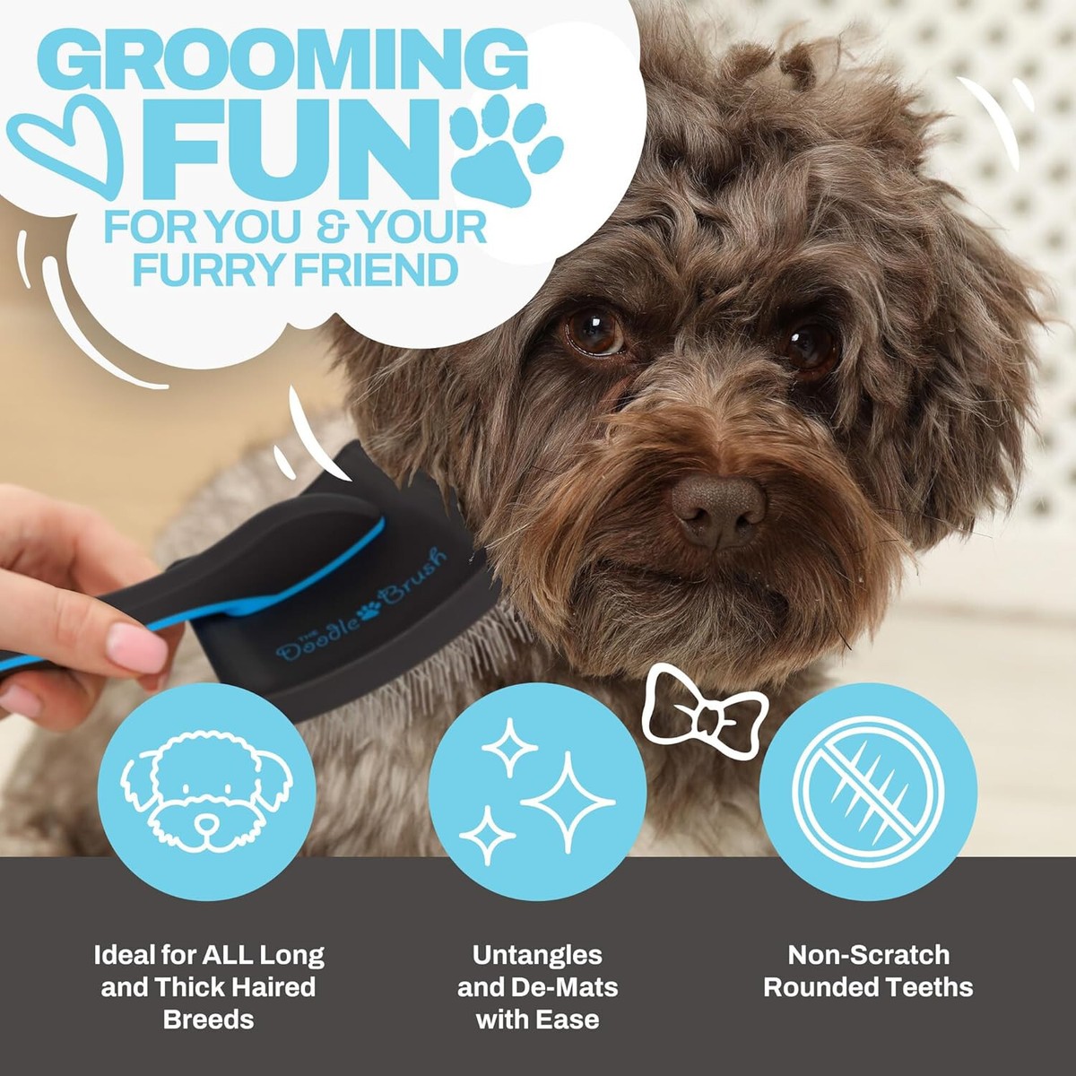The Doodle Brush Dog Brushes for Grooming, Slicker Dog Brush for Cavapoo