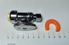 1 PC. 1/2" PUSH FIT X 3/8" OD STRAIGHT STOP VALVE, 1 FREE CLIP