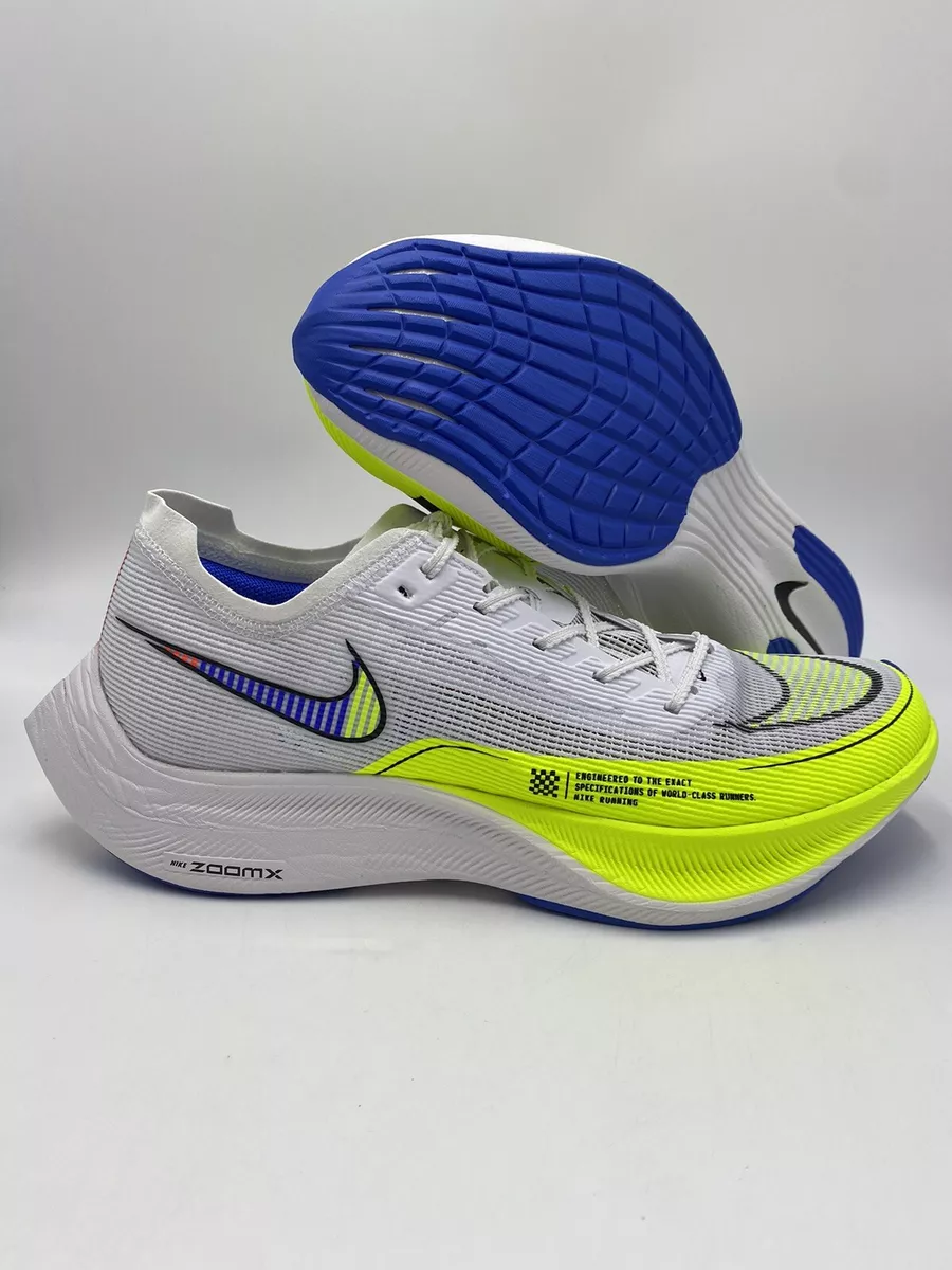 Nike ZoomX Vaporfly Next% 2 Running Shoes - White/ Racer Blue Nike ZoomX Vaporfly Next% 2 Running Shoes - White/ Racer Blue