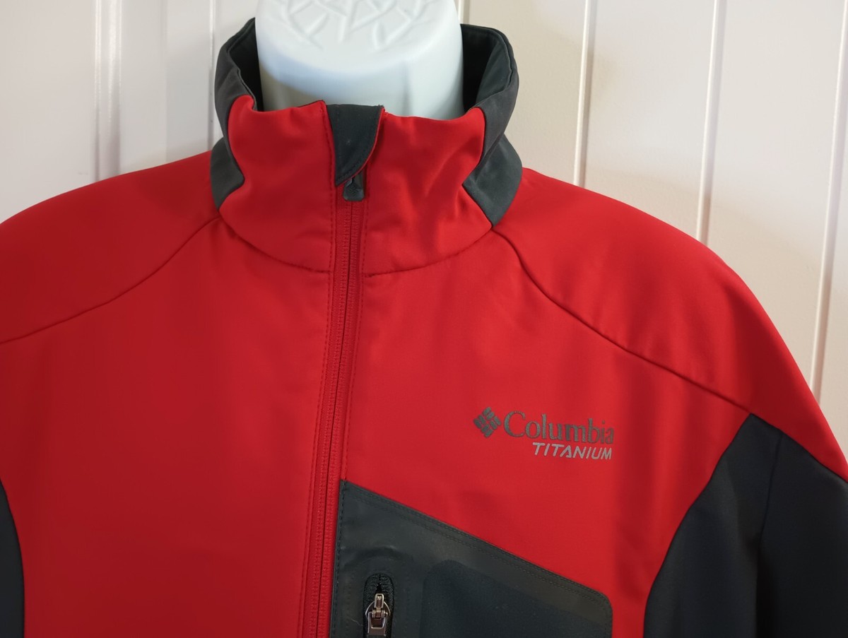 Columbia Titanium Interchange Jacket Red/Black Men's Large - Omni