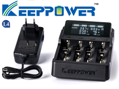 Keeppower L4 - Ladegerät für Li-Ion 3,6V - 3,7V und NIMH 1,5V Akkus