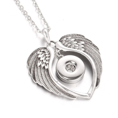 Women Necklace Pendant Snap Button Jewelry DIY Charms Necklaces Fit 18 mm Snaps - Picture 1 of 12