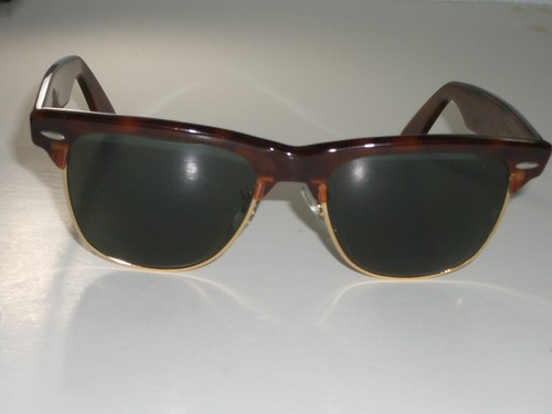 1980's 54MM VINTAGE B&L RAY-BAN W1273 TORT G15 CRYSTAL WAYFARERS MAX SUNGLASSES - Picture 3 of 10