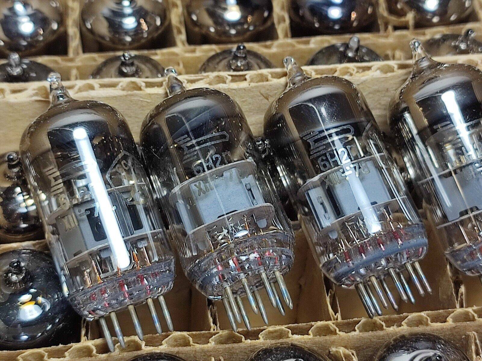 4 pcs. Vintage 70's 6N2P Tubes = ECC83/12AX7 Rocket VOSKHOD NOS Russian 1978 y