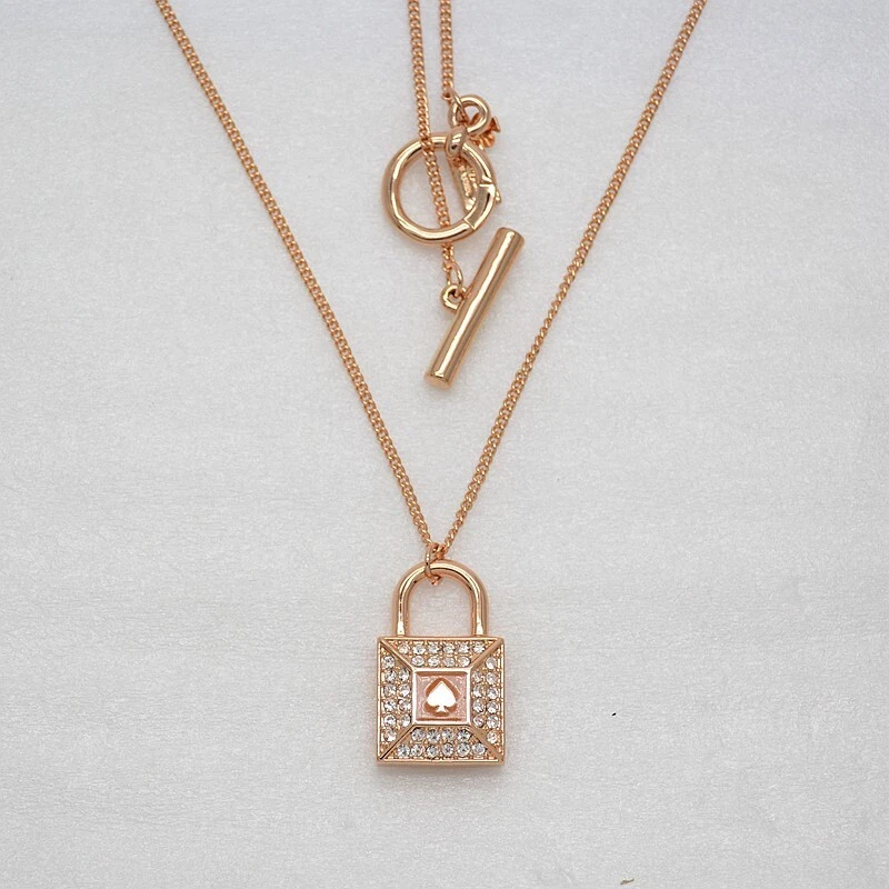 Kate spade lock necklace discount