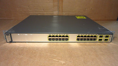 CISCO WS-C3750G-24TS-E1U - 24x 10/100/1000 + 4x SFP Port Netzwerk Switch