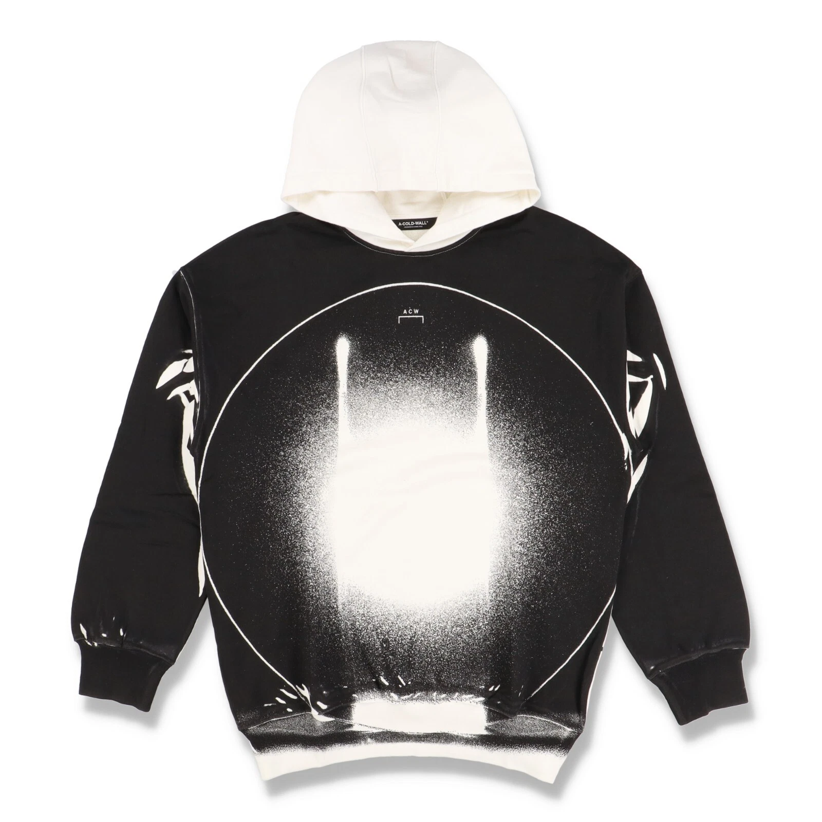 A COLD WALL* Felpa con cappuccio oversize A C Wall nera esposizione logo ACW Taglia M Prezzo consigliato $545