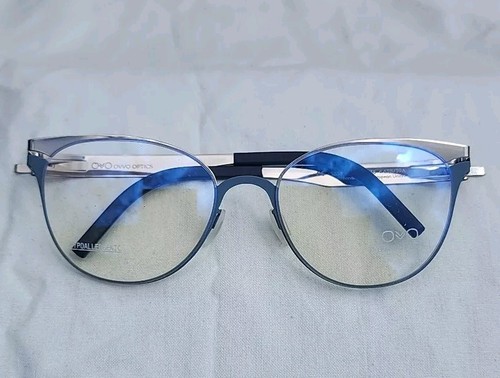 Cateye OVVO 3838 Light Gold/Powder Gray Handmade Titanium Frame 51/19/135 - Picture 5 of 5