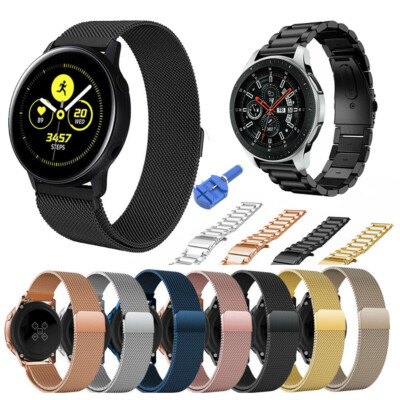For Samsung Galaxy Watch Active 42 40 44mm Milanese Band Metal