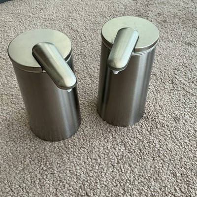 For Parts - 2 Simplehuman Stainless Steel Rechargeable Soap Dispensers