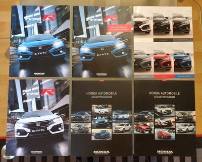 HONDA Civic Type R - Prospekte Konvolut 2018, 2019, 2020 (6 Prospekte)