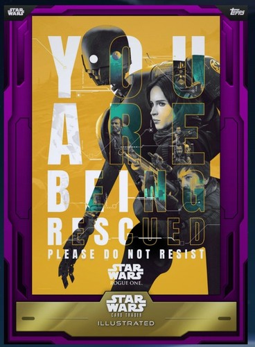 Topps Star Wars Card Trader Illustrated W25 K-2so, Jyn Erso, Cassian Andor Epic