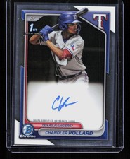 Chandler Pollard 2024 Bowman Chrome #CPA-CP 1st Bowman Chrome Auto