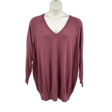 Torrid Womens Sweater Ginger Size 4 Lightweight Soft V-Neck Raglan Sleeve NEW