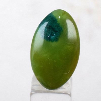 13,5ct GEM SILICA CHRYSOCOLLA Emeraldine Lily Mine Peru Cabochon Scenic B807