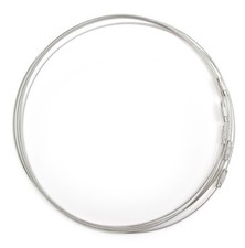 ALL in ONE 10pcs Steel Wire Choker Necklace Screw Clasps Silver