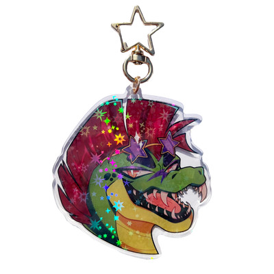Montgomery Gator FNAF Holographic Keychain | Five Nights at Freddy's Fan Art