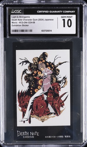 2024 DEATH NOTE CHARACTER GUM #CG-DN-1224-09 LIGHT & SHINIGAMIS CGC 10 GEM MINT