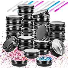 24 Pack 0.5oz Tin Jars, 30ml Metal Tin cans, 1/2Ounce Aluminum tin can jar Conta