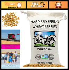 Non-GMO Hard Red Spring Wheat Berries - 3 LBS, Glyphosate Residue Free, USA Grow