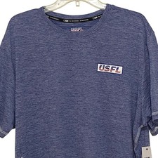 USFL Micro Perforated T-Shirt Mens XL Blue Football Sports Athleisure Fitness