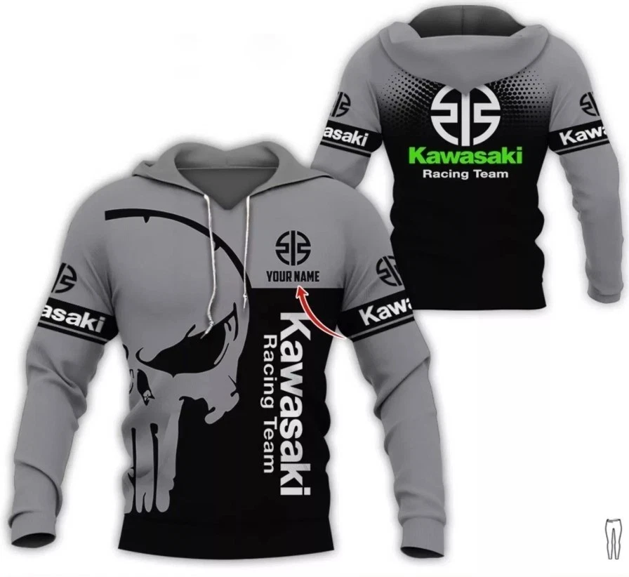 Personalized Kawasaki Racing Team All Over Printed 3D Hoodie