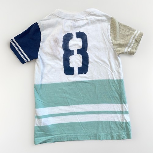 Polo Ralph Lauren Boys Size 5 Big Pony Number 8 Striped Tee - Picture 2 of 3