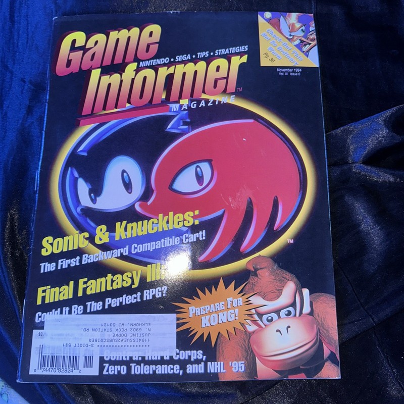 Game Informer Video Game Magazine - November 1994 Vol 3 Issue 6 Sonic & Knuckles