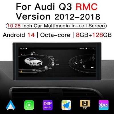 10.25'' Touchscreen Android Car Stereo Upgrade for Audi Q3 2012-2018 Carplay GPS
