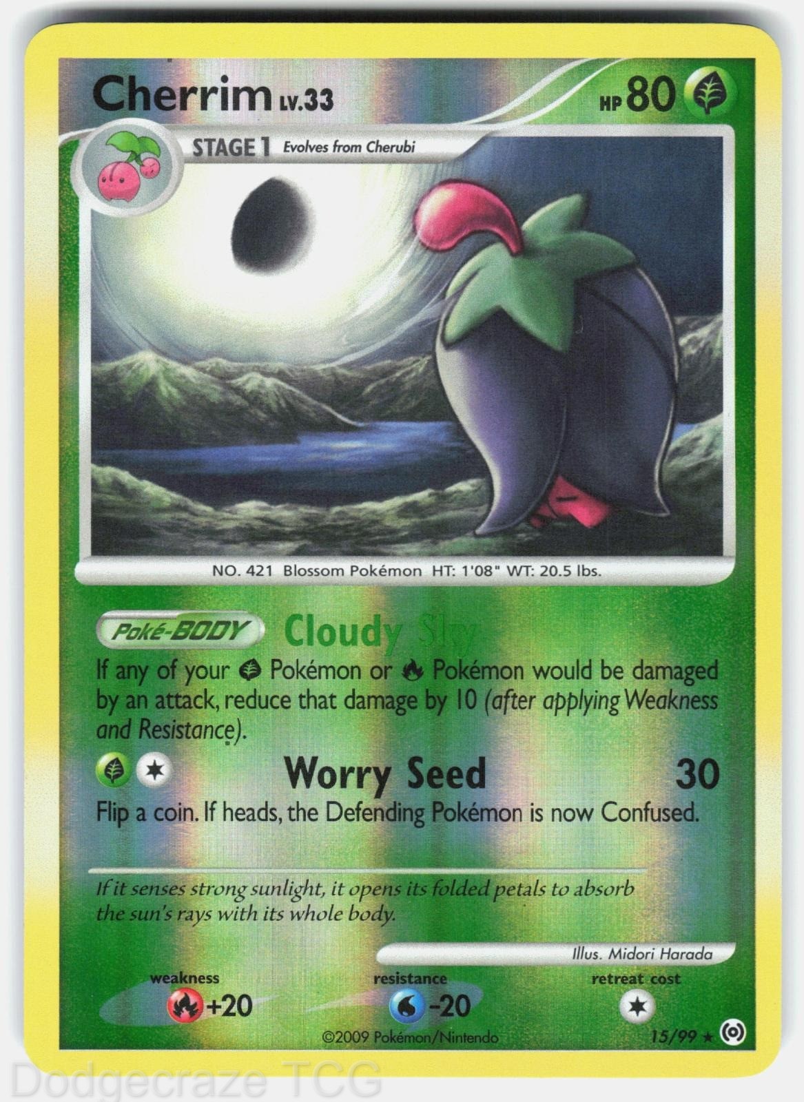 Cherrim 15/99 Rare Arceus Pokemon Reverse Holo NM