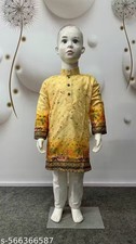 TRADITIONAL KIDS ETHNIC Boys Printed Kurta Pyjama Set Digital PRINTED KURTA SET