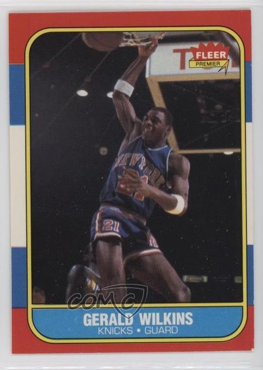 1986-87 Fleer Gerald Wilkins #122 Rookie RC 8d4
