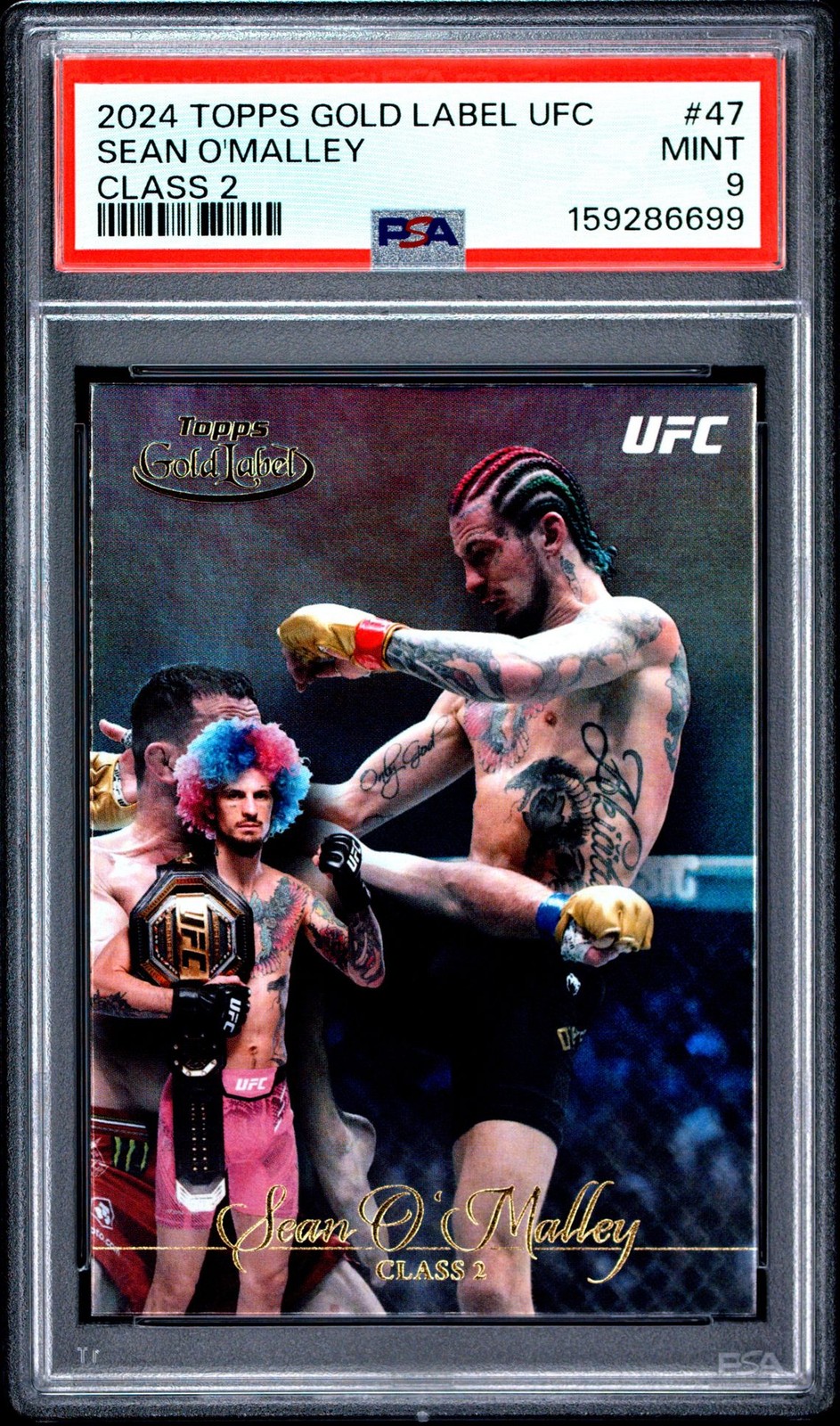 2024 Topps Gold Label Ufc Class 2 #47 Sean O'malley PSA 9