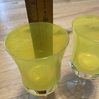 2 Denby Mirage Yellow Juice Glass 5.75" Wine Goblet Clear Stem — photo 4