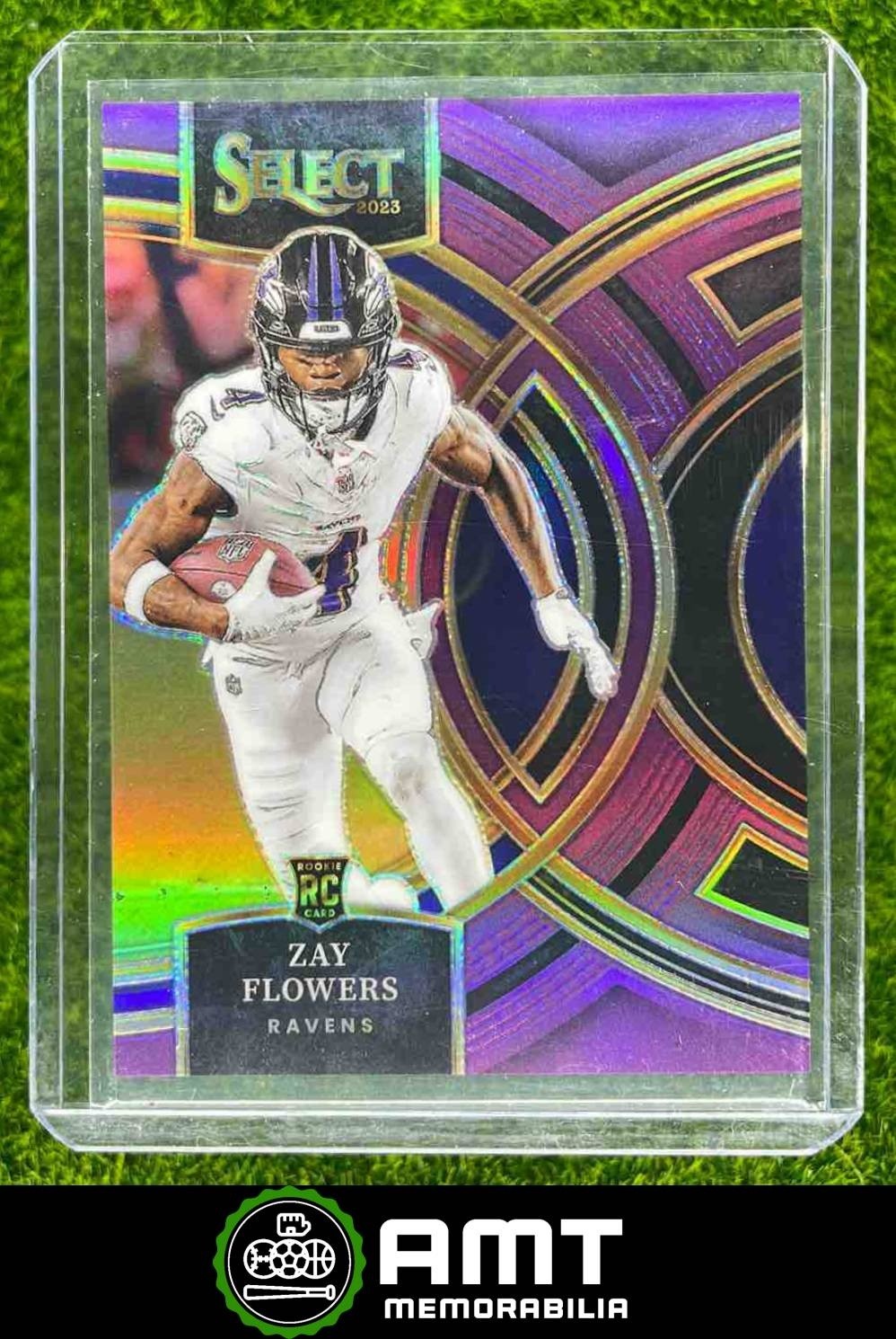 2023 Panini Select #157 Zay Flowers Purple Prizms 27/75 Baltimore Ravens RC